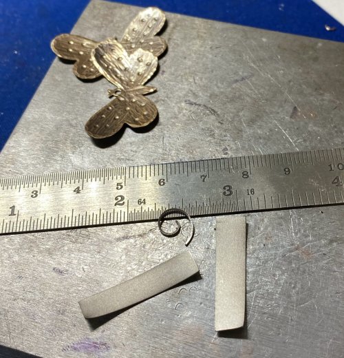 Susan LeGuyader's Butterfly Earrings - , Contemporary Wire Jewelry, Dapping, Dapping Jewelry, How To Punch Holes, Hole Punching, Punch A Hole, Texturing, Butane Torch, Soldering, Solder, Measure twice and cut once